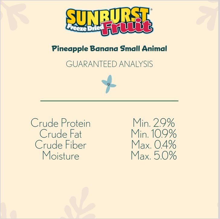 Higgins Sunburst Pineapple Banana Freeze Fruits for Small Animals