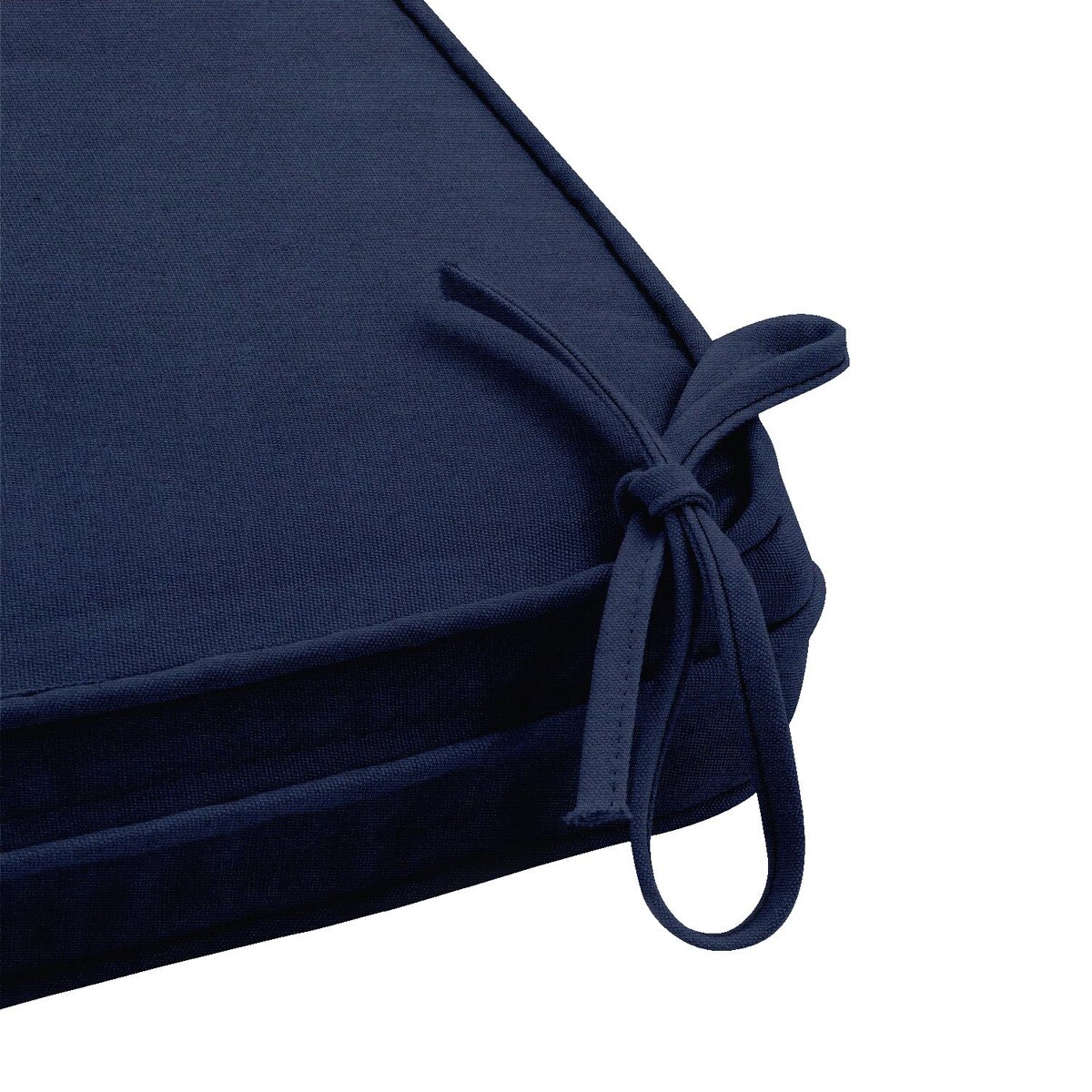 Sunbrella Canvas Navy Large Outdoor Replacement Bench Cushion W/ Piping By Signature