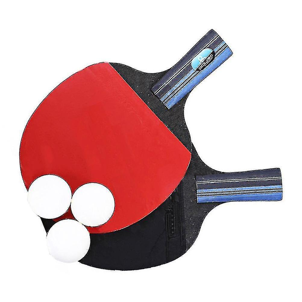 Table Tennis Racket Double Side Reverse Rubber Faced Beginner -pong Board Table Tennis