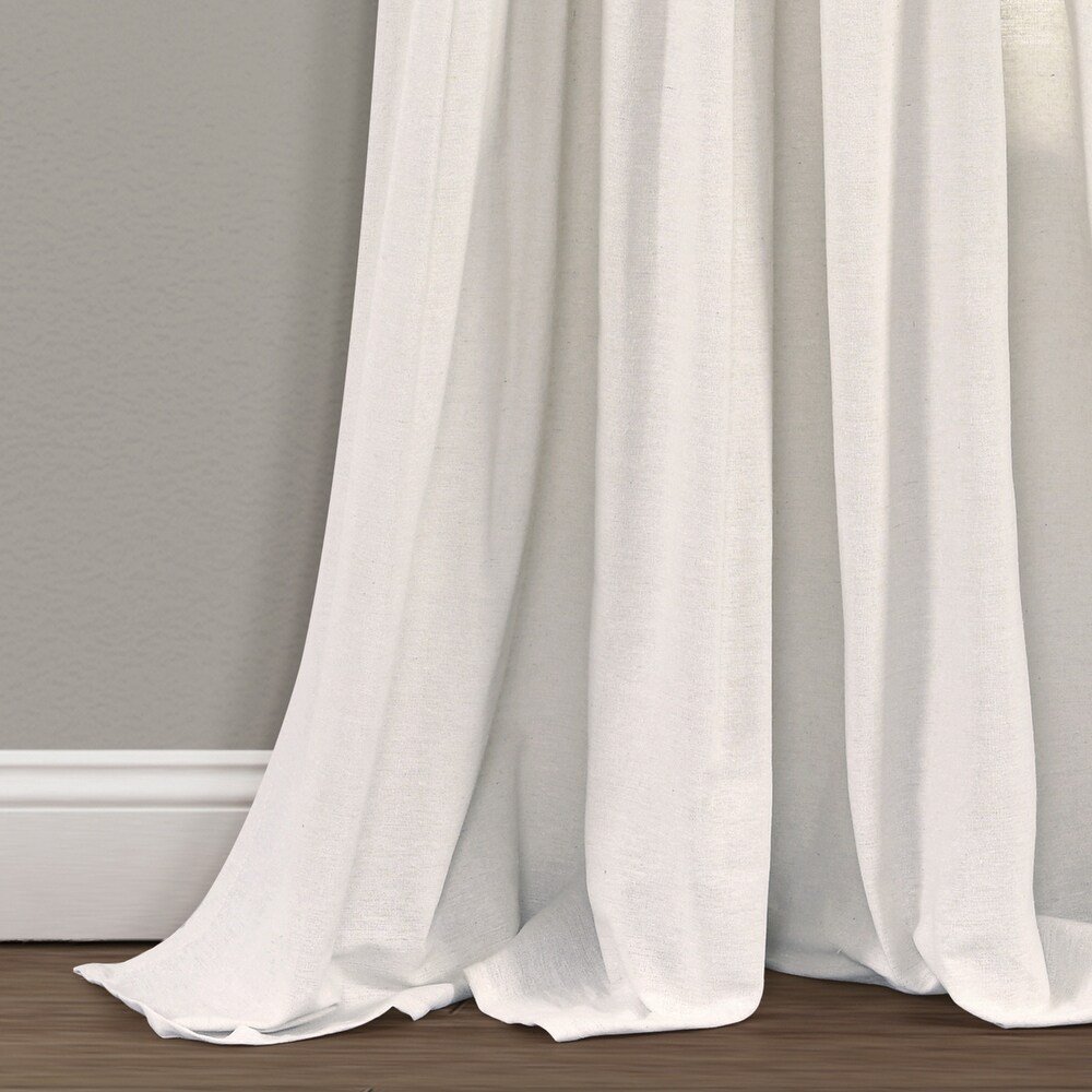 Lush Decor Linen Button New Window Curtain Single Panel   108\