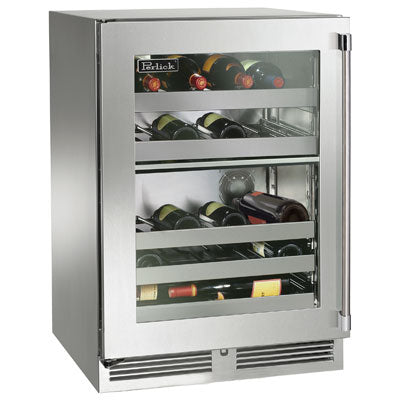 Perlick HP24DO 24 Outdoor Dual Zone Wine Reserve With Different Door Options