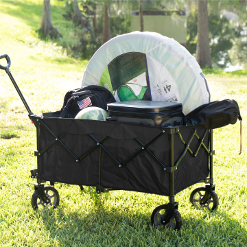 Collapsible Outdoor Utility Wagon with All-Terrain Beach Wheels