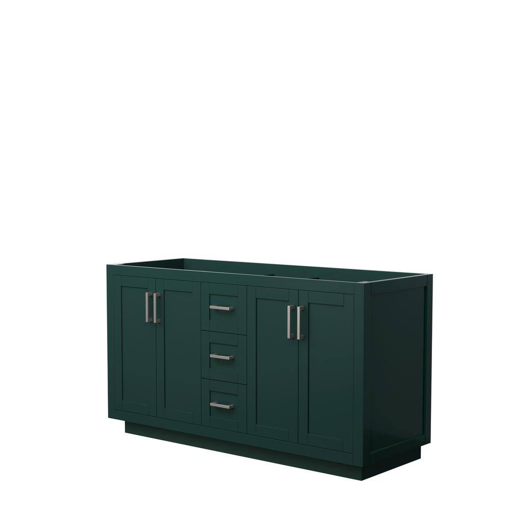 Wyndham Collection Miranda 59.25 in. W x 21.75 in. D x 33 in. H Double Bath Vanity Cabinet without Top in Green WCF292960DGECXSXXMXX