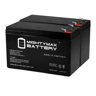 MIGHTY MAX BATTERY 12V 7Ah Replaces Razor Pocket Mod Mini Euro Electric Scooter - 2 Pack MAX3871162