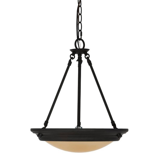 2 light Pendant includes Light Bulb Cresswell Lighting