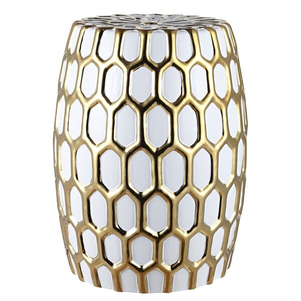 SAFAVIEH Laili Honeycomb Ceramic Decorative Garden Stool