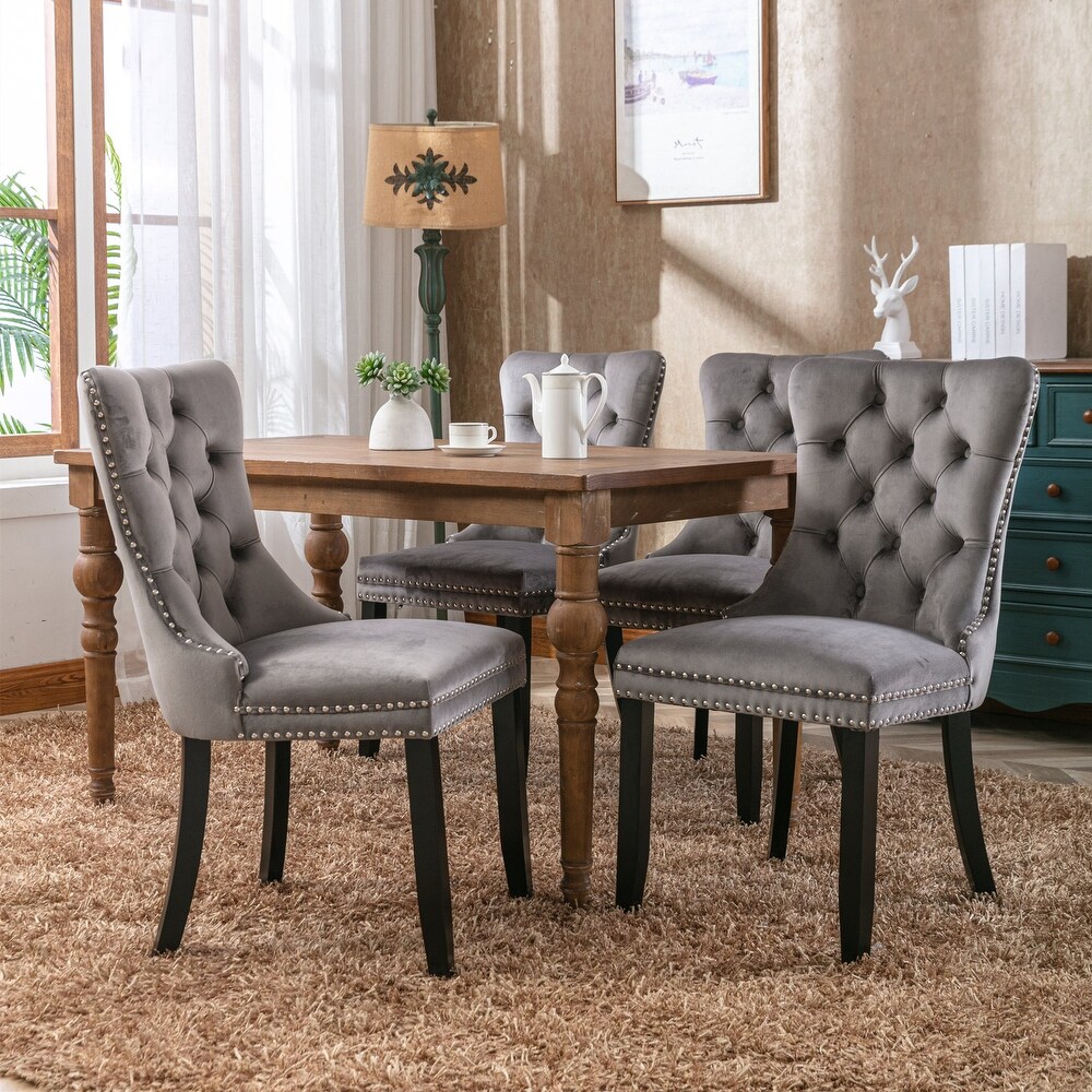 High end Tufted Velvet Upholstered Dining Chair