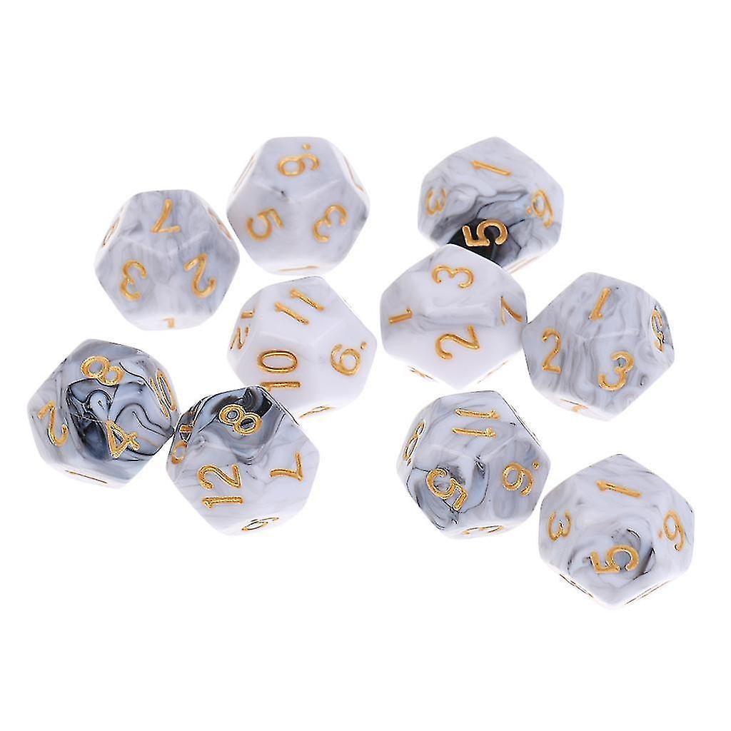 1/5 10pcs 12 Sided Dice D12 Polyhedral Dice For Dungeons And