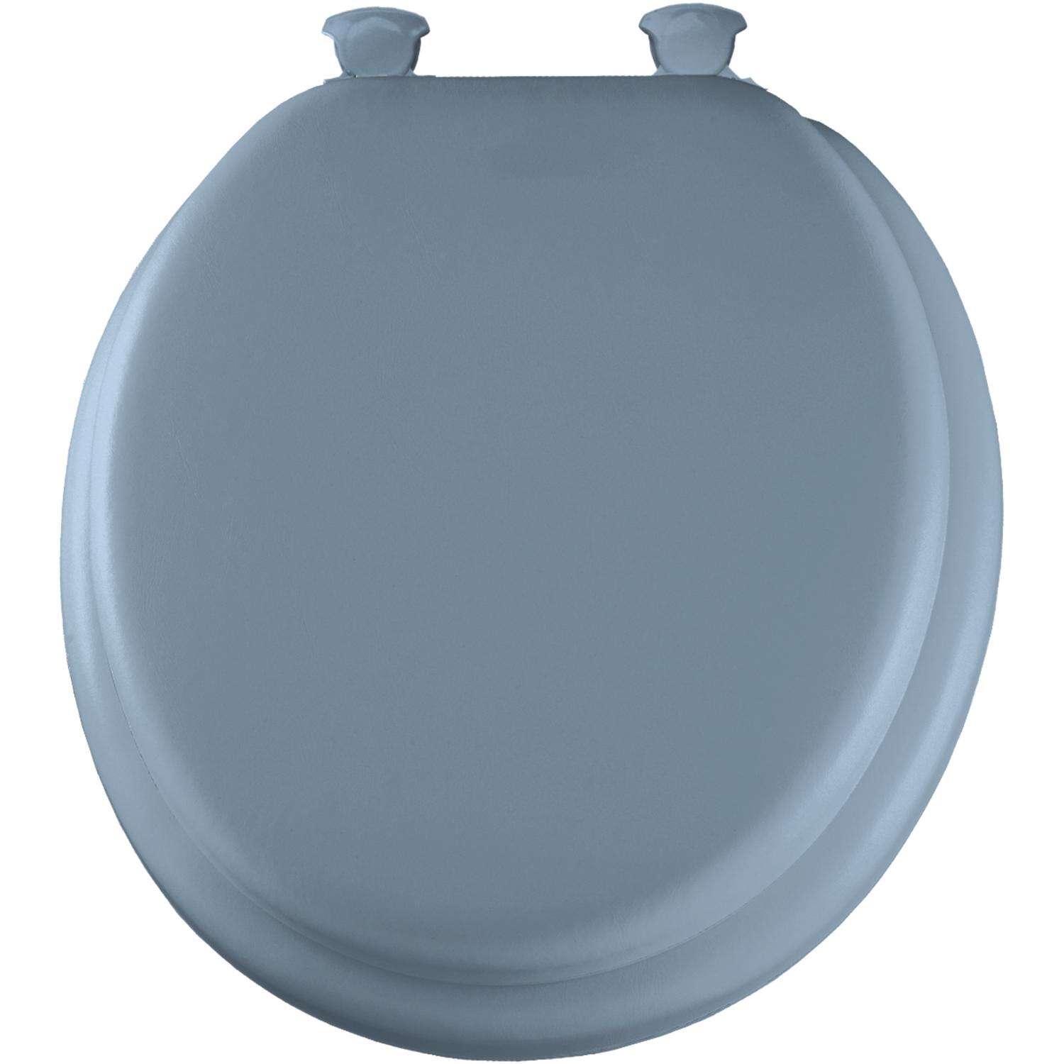 Mayfair by Bemis Eden Round Sky Blue Soft Toilet Seat