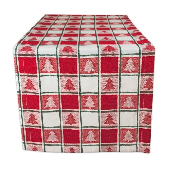 Design Imports Tartan Holly Plaid Table Runner (0.25 inches high x 14 inches wide x 108 inches deep)