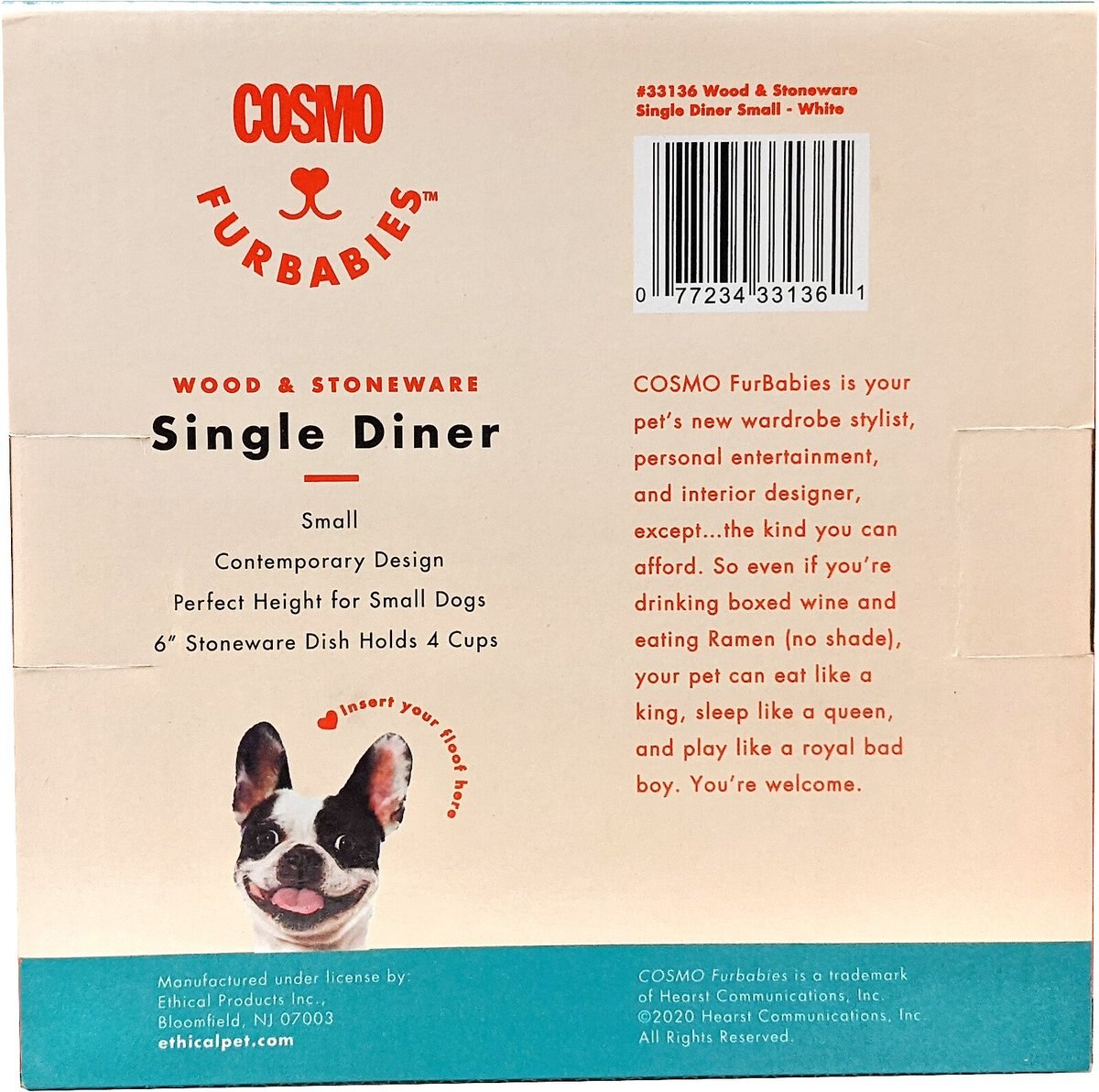 Cosmo Furbabies Single Dog and Cat Diner