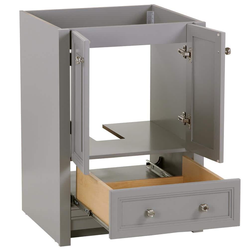 Home Decorators Collection Brinkhill 24 in W x 22 in D x 34 in H Bath Vanity Cabinet Only in Sterling Gray