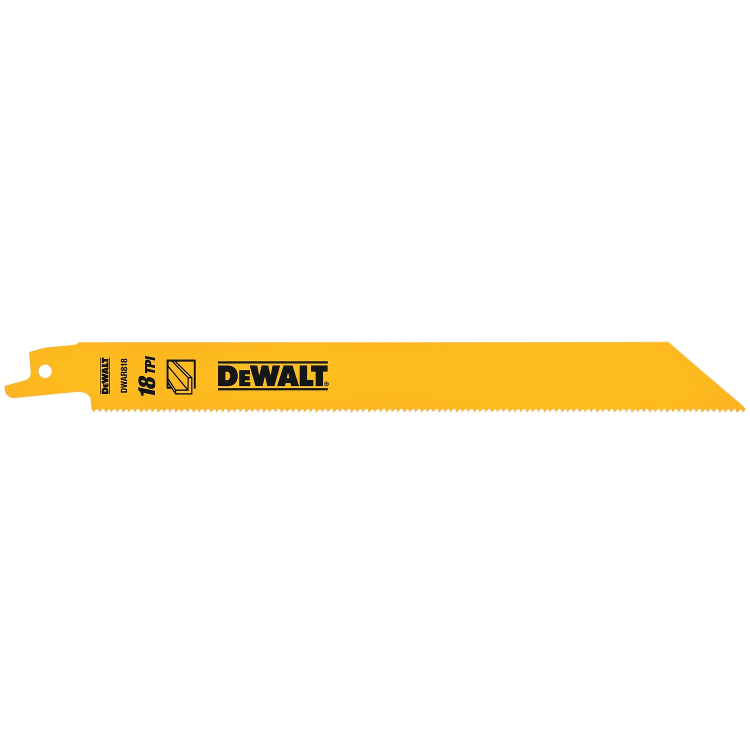 DW 8 in. Bi-Metal Reciprocating Saw Blade 18 TPI 5 pk