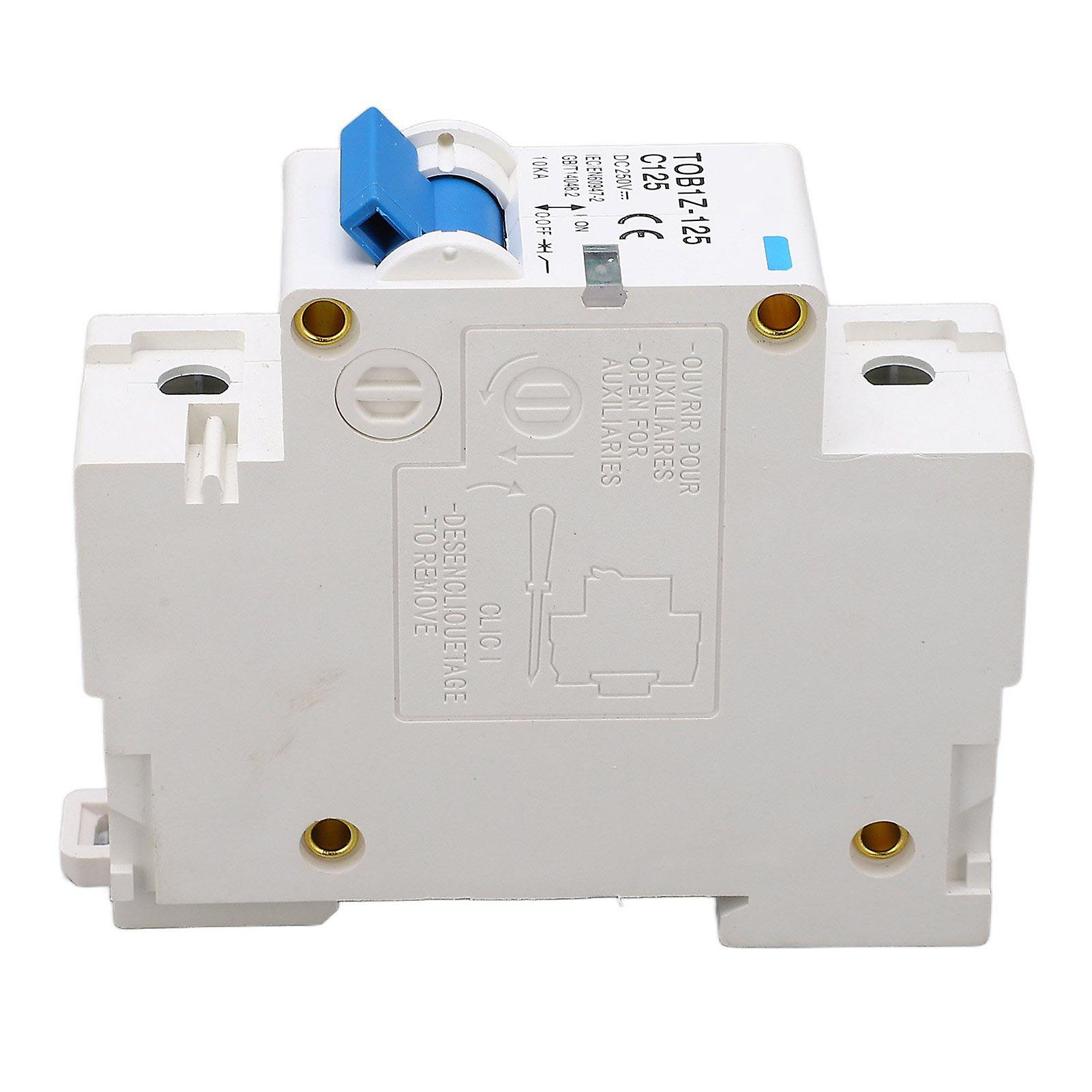 DC Miniature Circuit Breaker 1P 125A 250V DIN Rail Mount for Solar PV System TOB1Z 125 C125