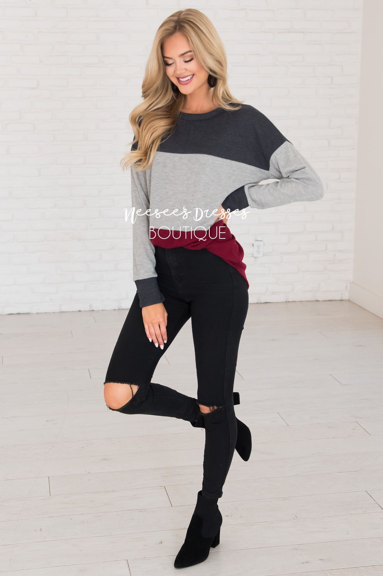 Darling Be Mine Color Block Sweater