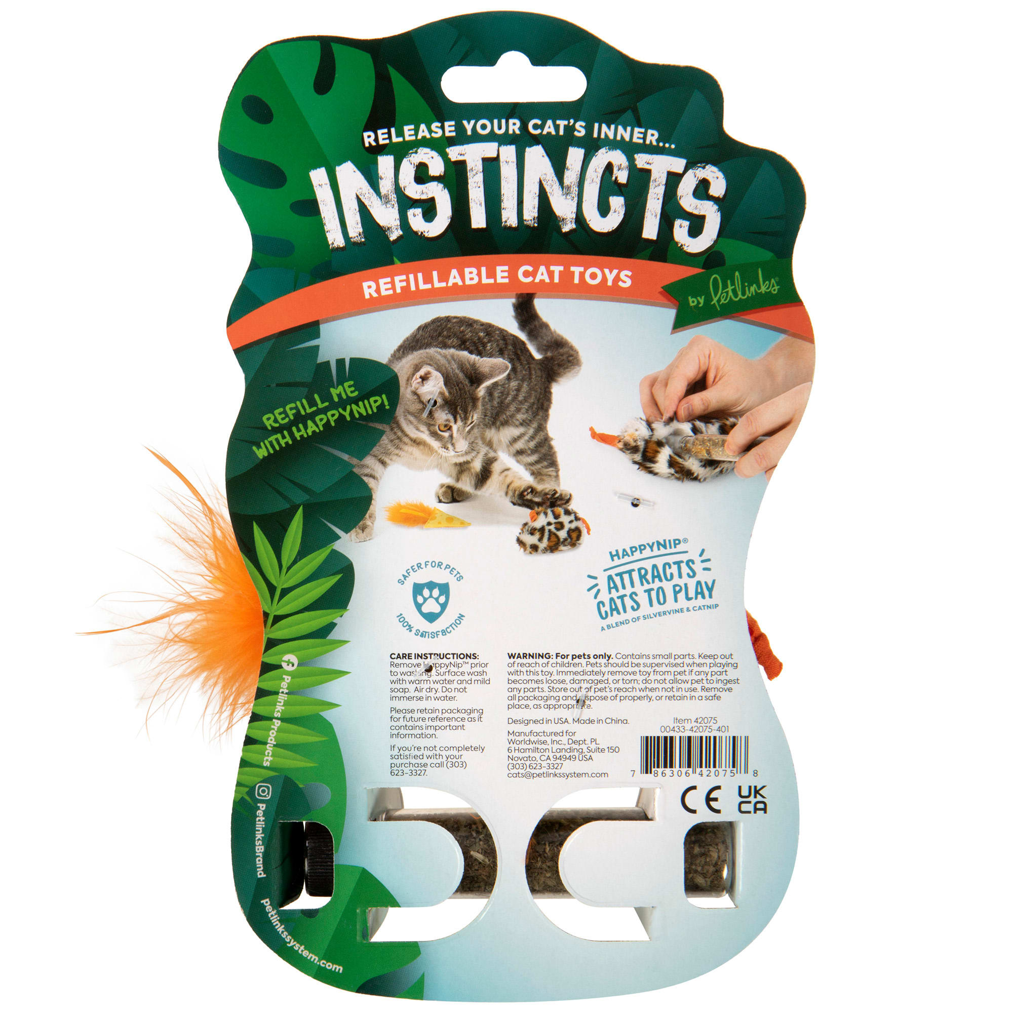 Petlinks Instincts Mouse 'N Mate Cat Toy， Small