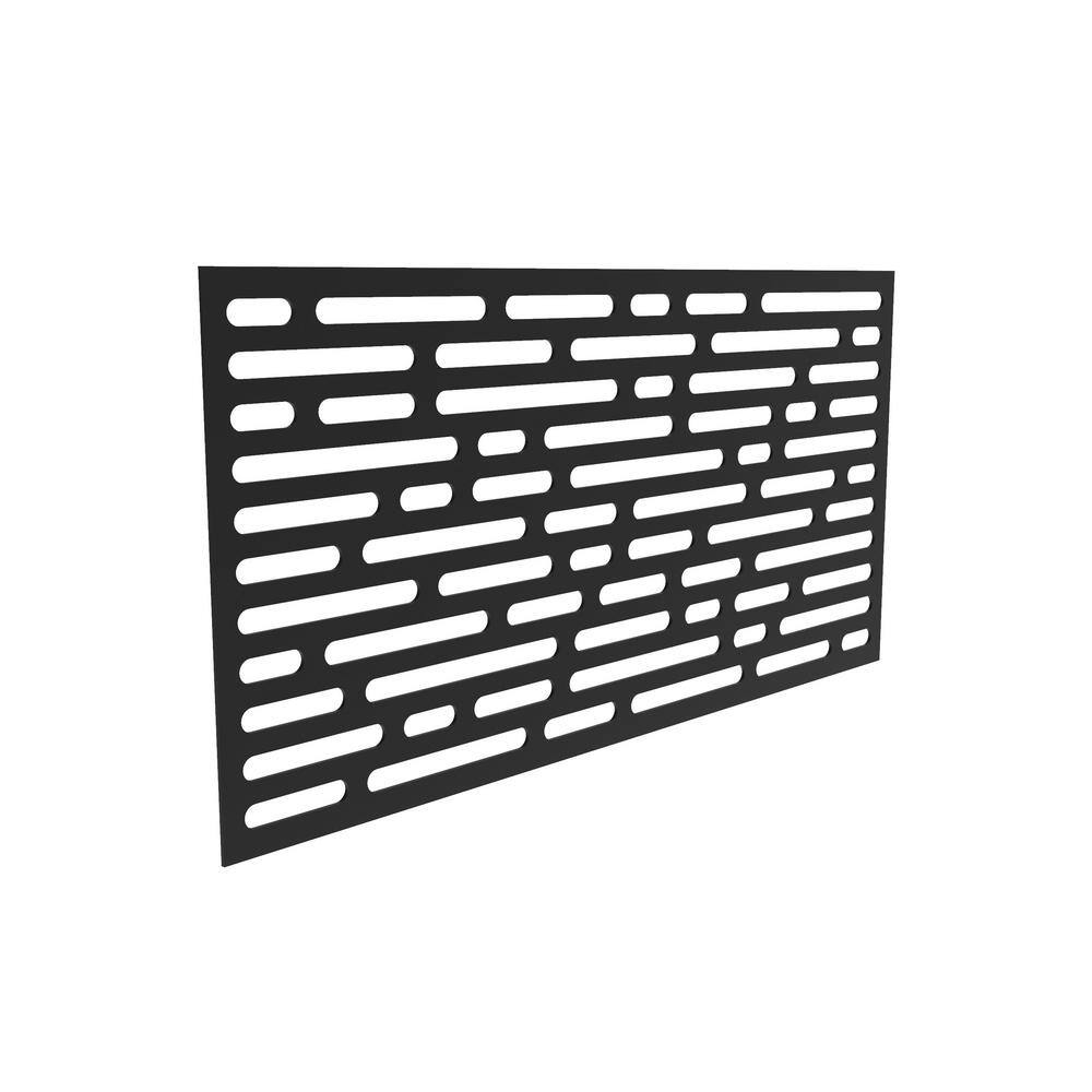 Barrette Outdoor Living 3 ft. x 6 ft. Optic Black Polypropylene Decorative Screen Panel 73050083