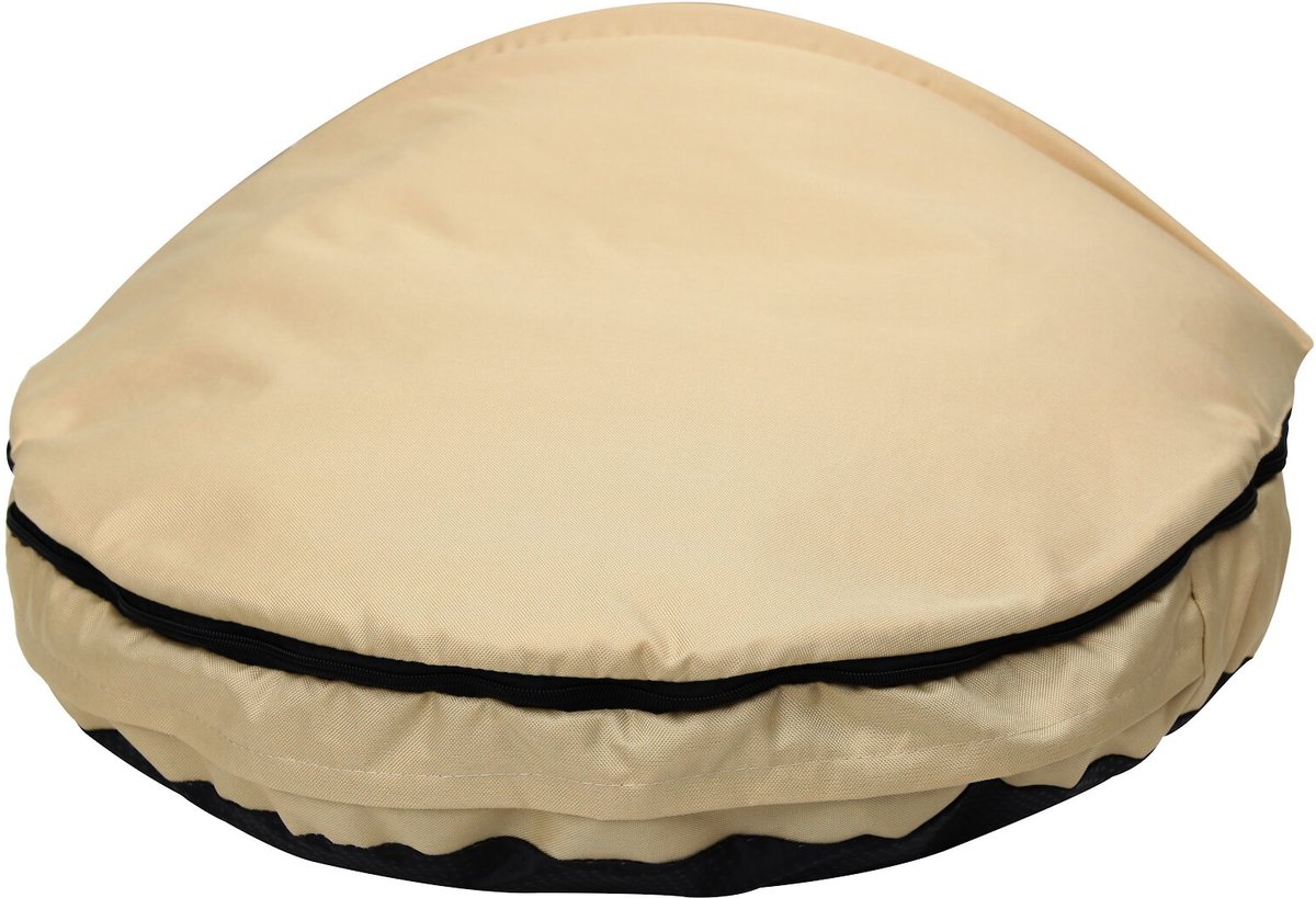 HappyCare Textiles Durable Oxford to Sherpa Pet Cave Covered Cat and Dog Bed w/Removable Cover