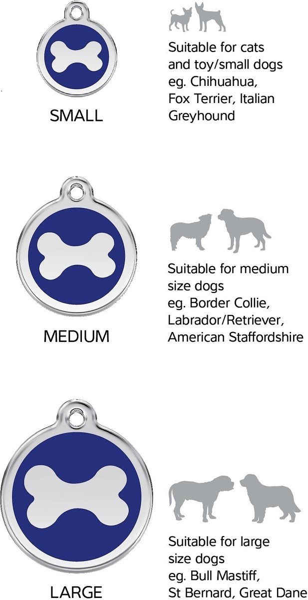 Red Dingo Flower Stainless Steel Personalized Dog and Cat ID Tag