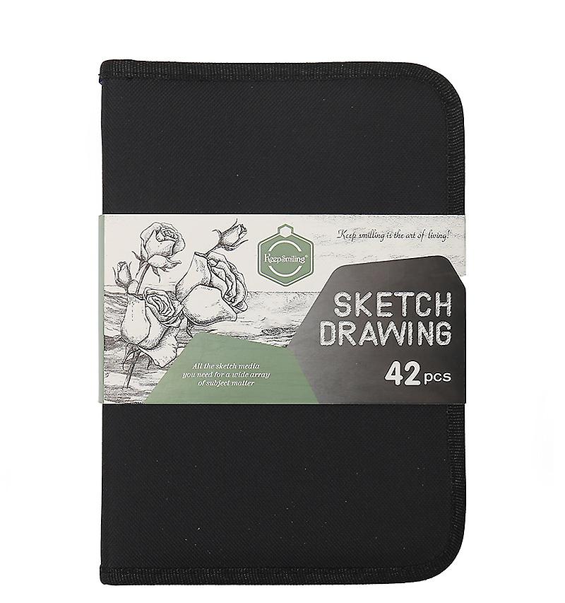 Sketch Set 42 Pieces Beginner Sketch Color Pen Set Children Drawing Paper Pen Art Sketch Pencil