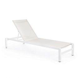 Bain de soleil design BIZZOTTO Cali antracite - Chaise longue de jardin aluminium