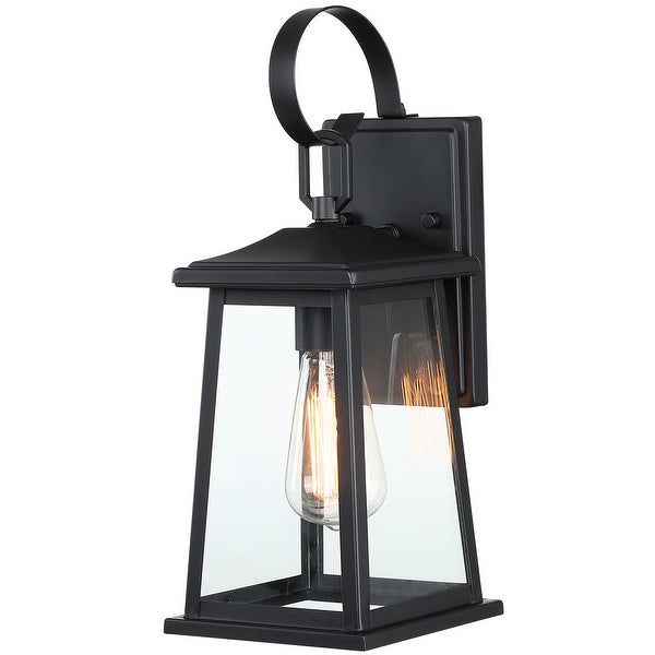 1-Light Outdoor Wall Light Sconce - Matte Black Shopping - The Best Deals on Outdoor Wall Lanterns | 40969106