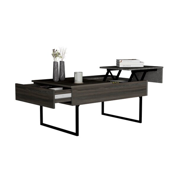 Beyond 39-inch Wide Lift Top Coffee Table with 2 Legs and 1 Drawer