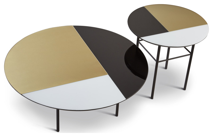 Tri Color Round Side Table  Liang  ampEimil Orphenus   Contemporary   Side Tables And End Tables   by Oroa   Distinctive Furniture  Houzz