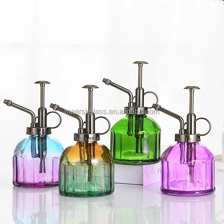 Garden Indoor Plant Succulent Unique Glass Mister Spray Bottle Plant Spritzer Watering Can with Pump Sprayer