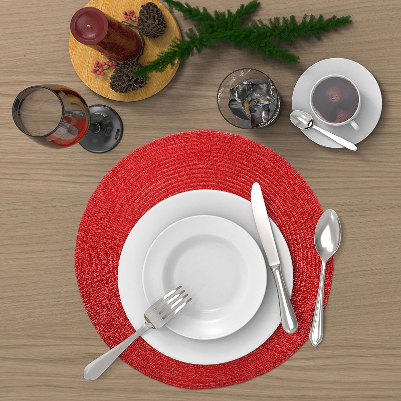 St. Nicholas Square? 4-Piece Poly Round Placemat Set