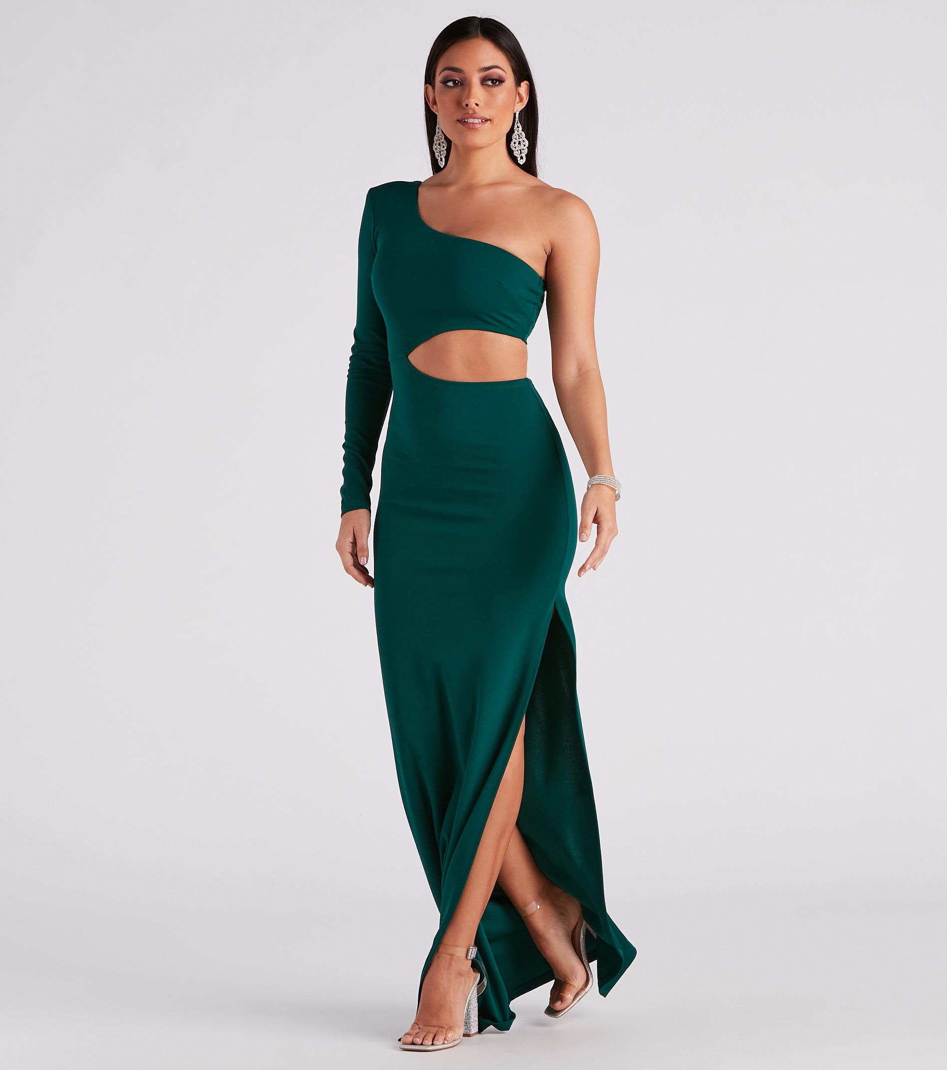 Carrie Formal Crepe Long Dress