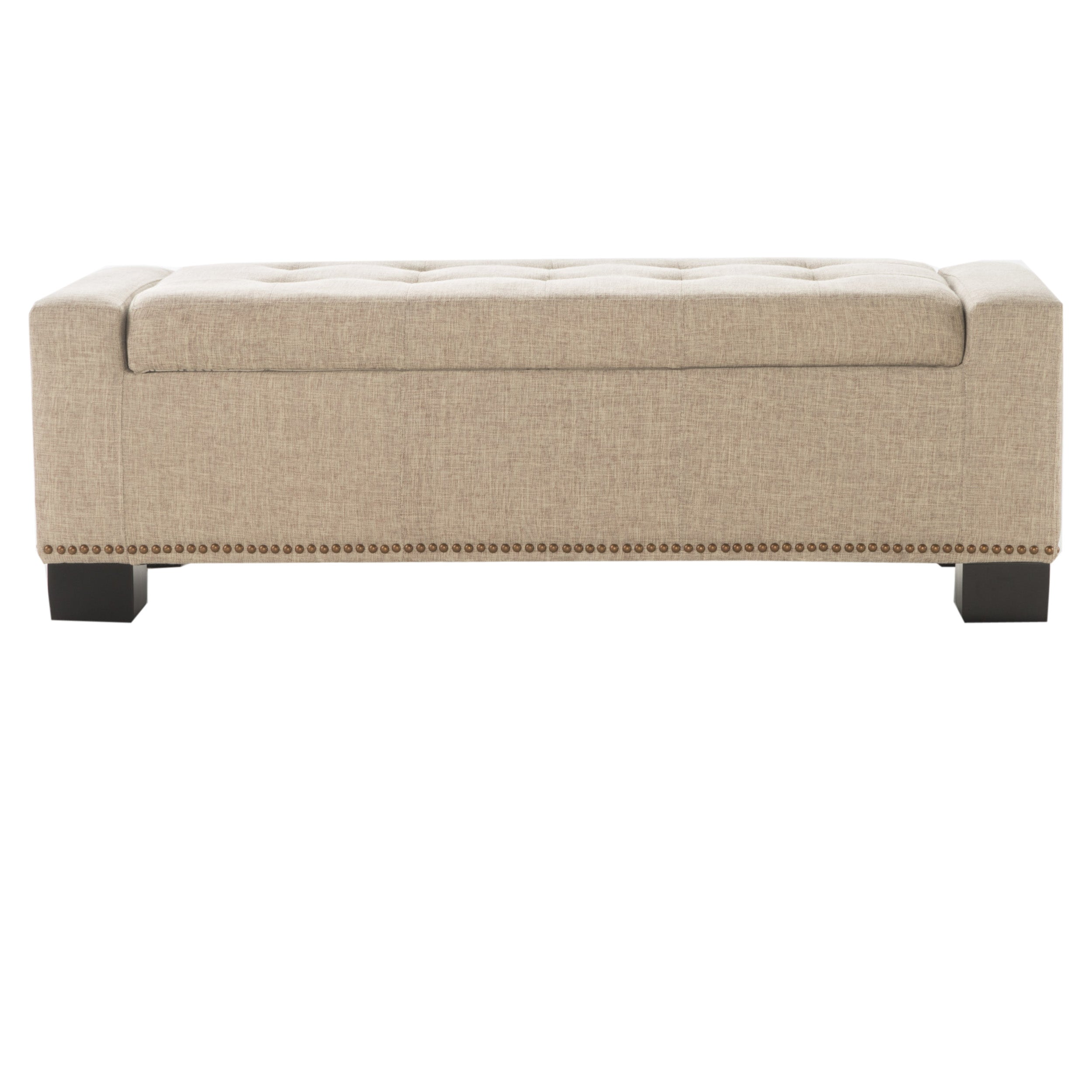 Espana Fabric Rectangle Storage Ottoman Bench