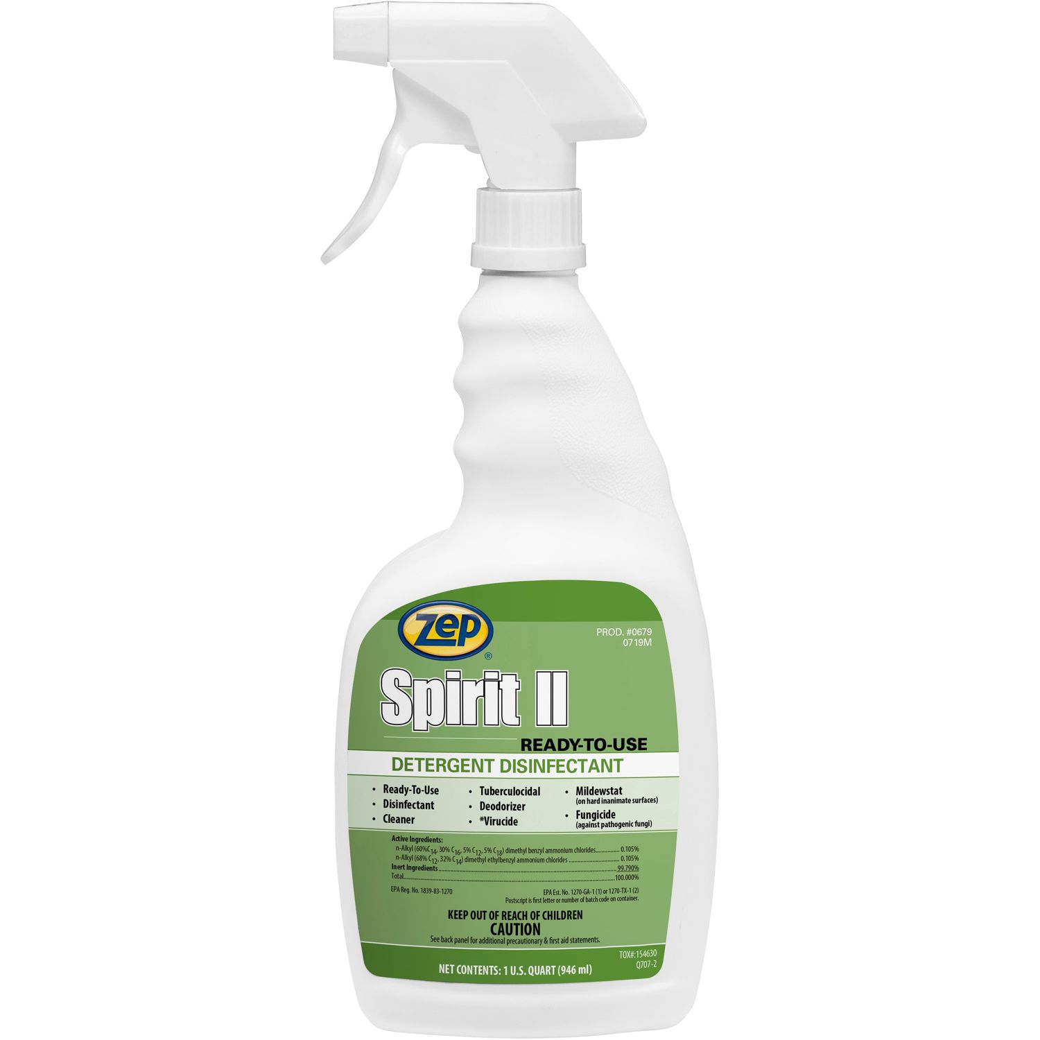 Spirit II Detergent Disinfectant by Zep， Inc. ZPE67909