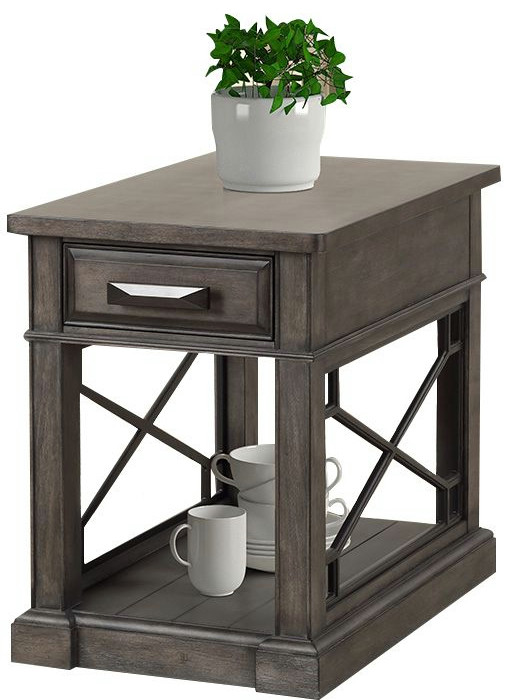 Parker House Sundance Chairside Table  Smokey Grey   Traditional   Side Tables And End Tables   by Unlimited Furniture Group  Houzz