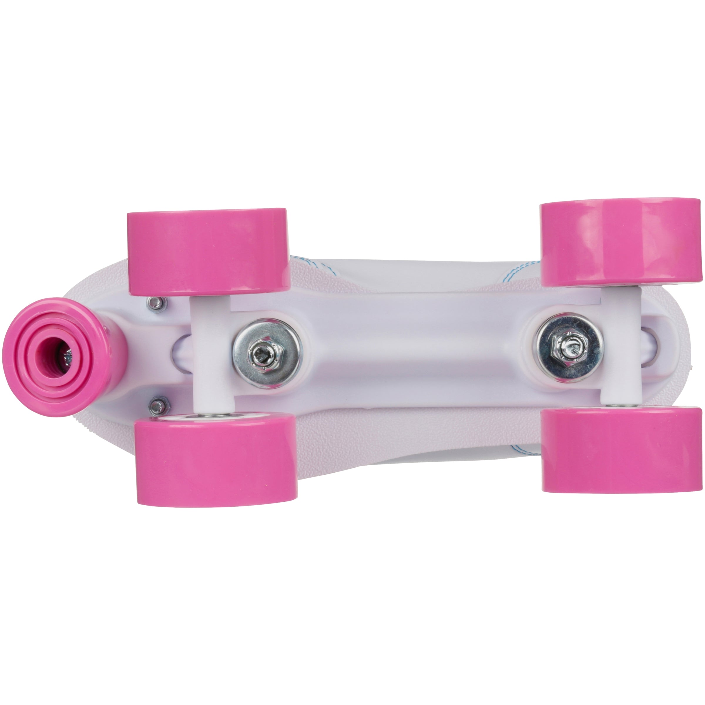 Chicago Skates Girls' Quad Roller Skates White/Pink/Teal Sidewalk Skates， Size 3