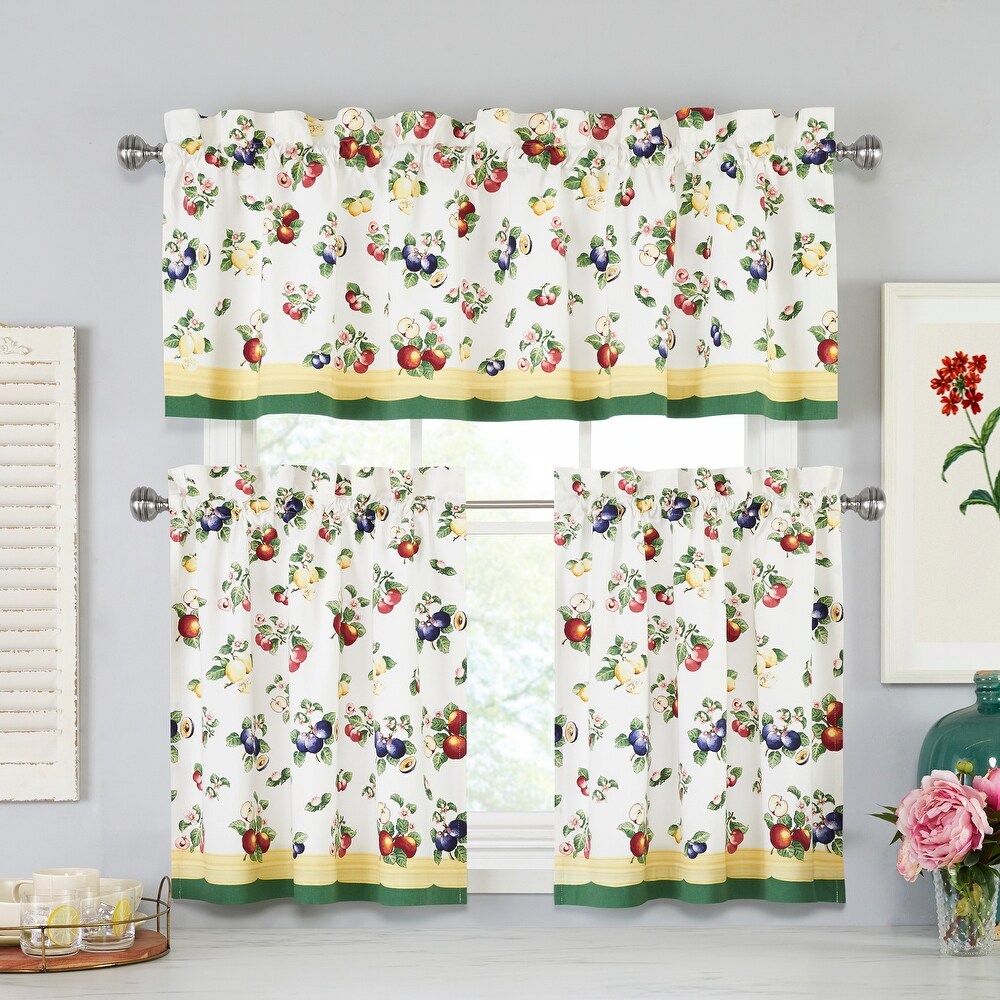 Villeroy and Boch French Garden Kitchen Curtain Tier Set