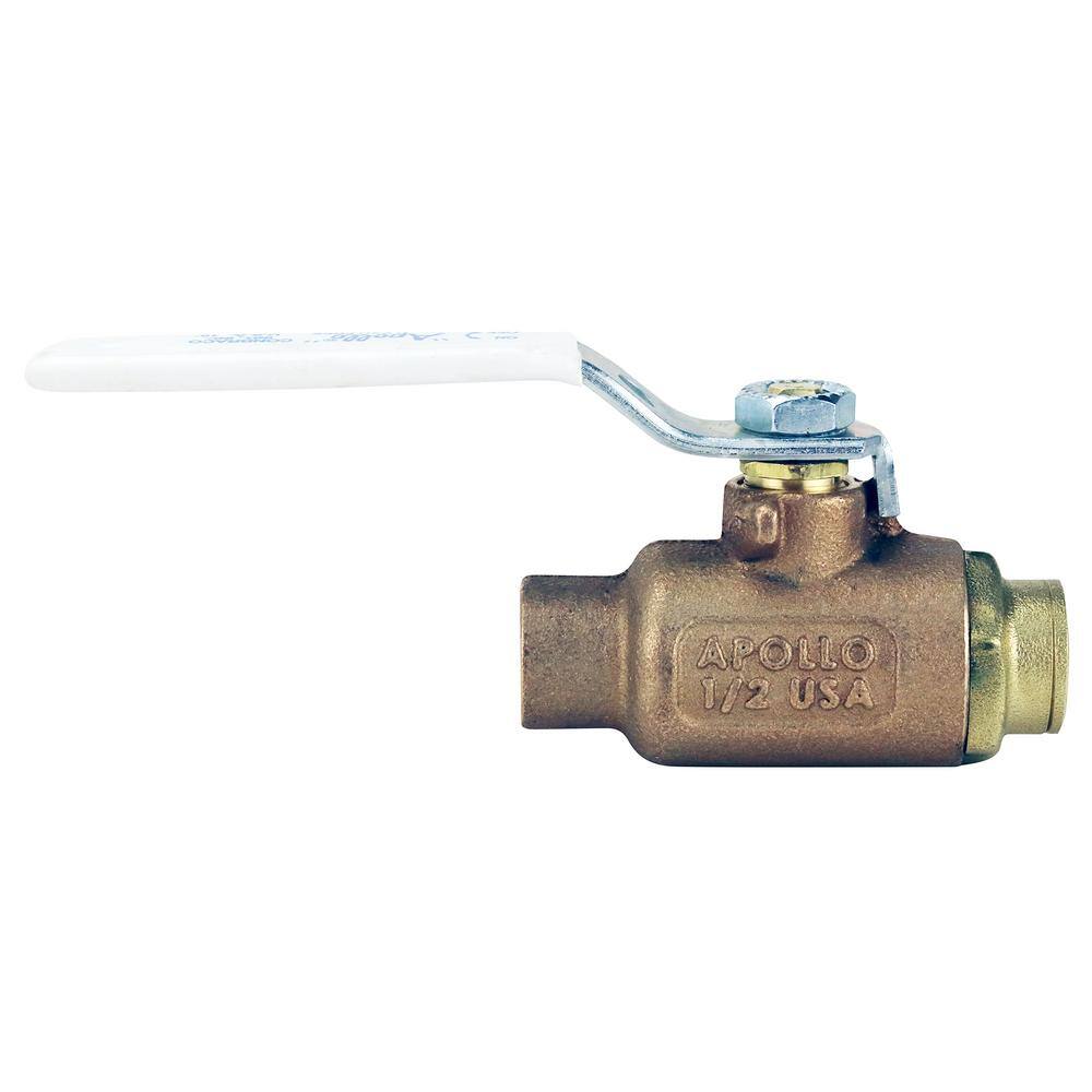 Apollo 12 in. x 12 in. Forged Brass Sweat x Sweat Full Port Solder Ball Valve 77FLF20301