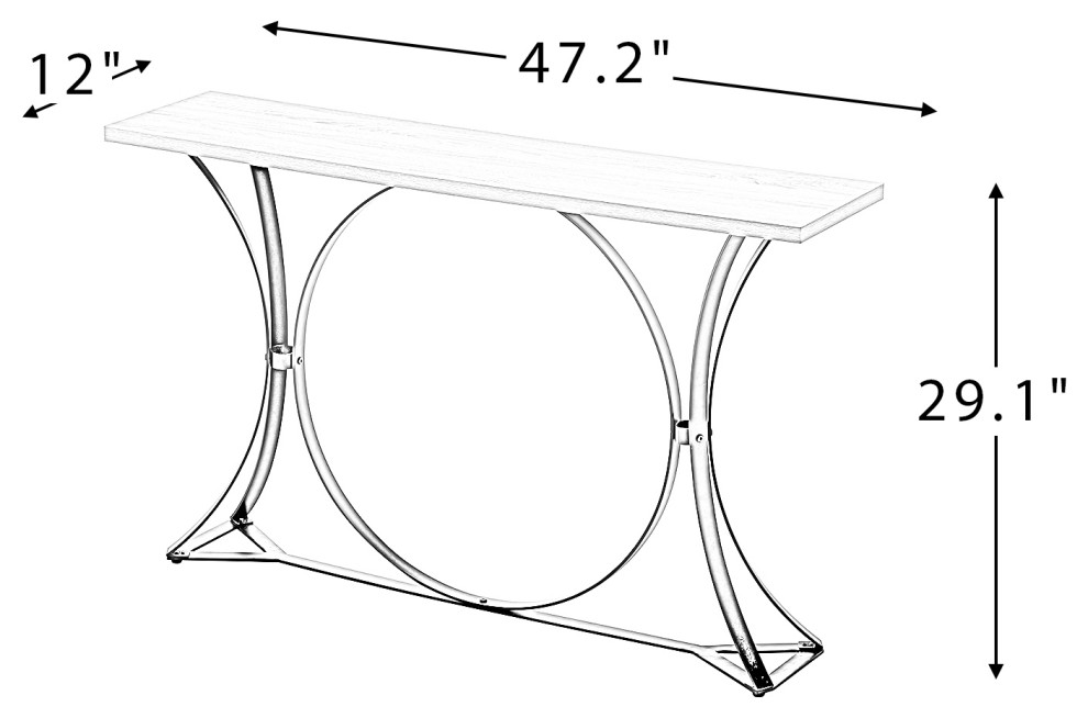 Maurice 47 quotConsole Table   Industrial   Console Tables   by Karat Home  Houzz