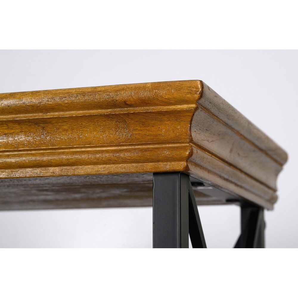 Dakota Wood Metal Tall Etagere Bookshelf