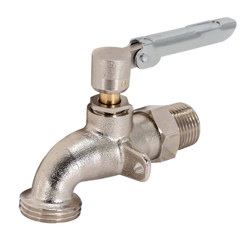 EZ-FLO 12 in. MIP Brass Hose Bibb with Locking Mechanism 20182