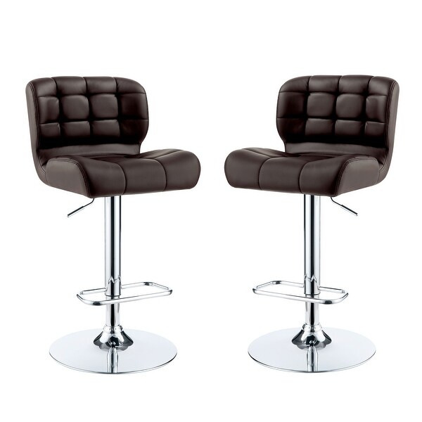 Furniture of America Beas Contemporary Swivel Bar Chair (Set of 2)