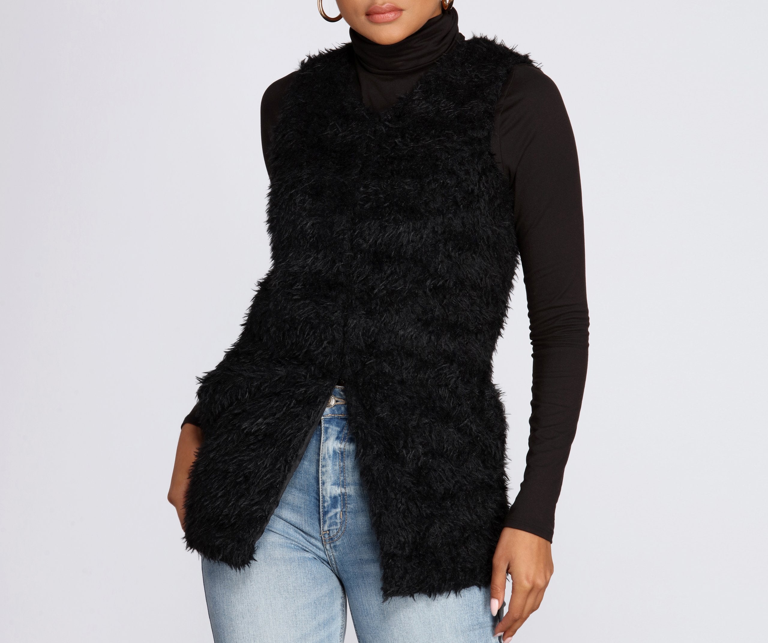 Pretty And Posh Faux Fur Vest