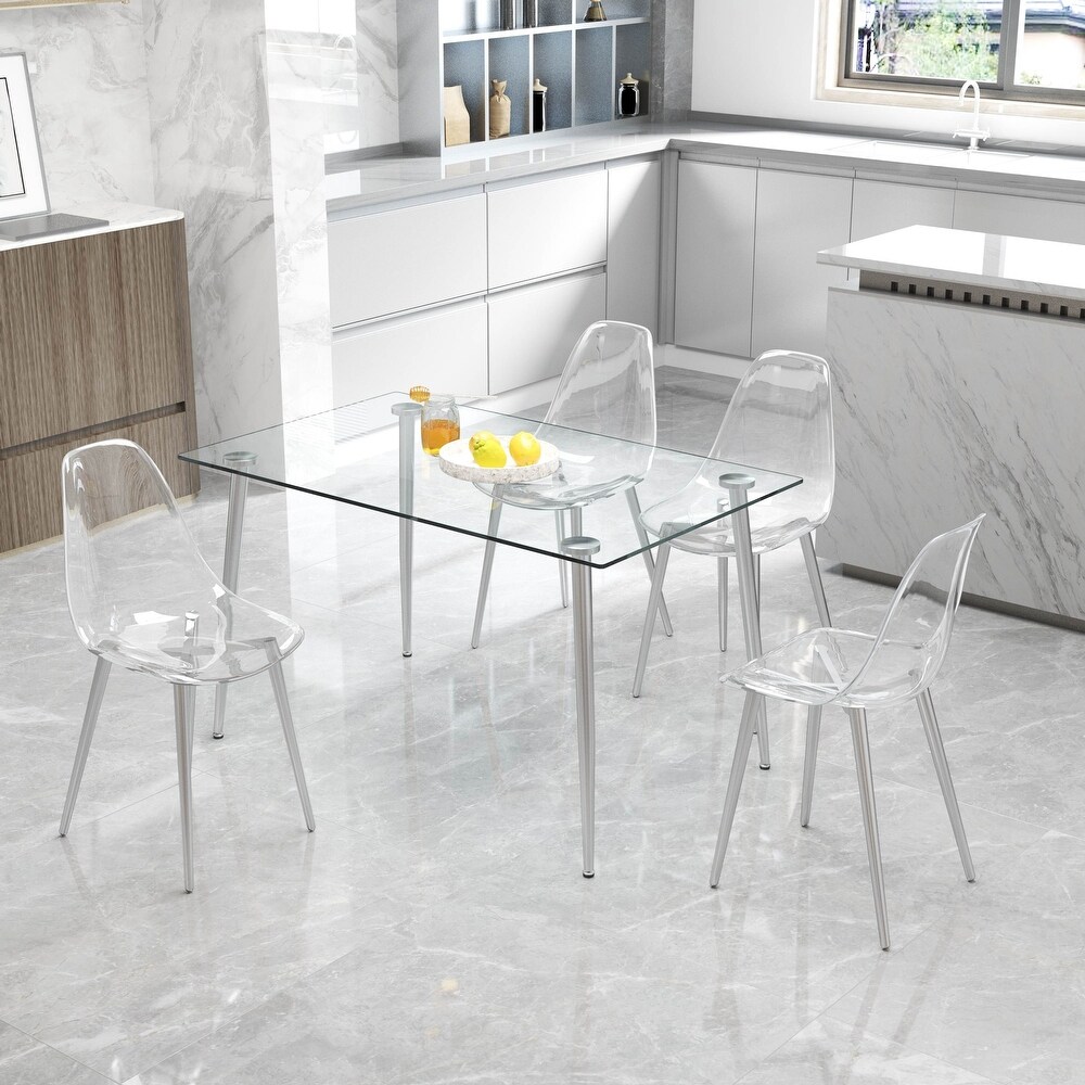 Modern simple transparent dining chair