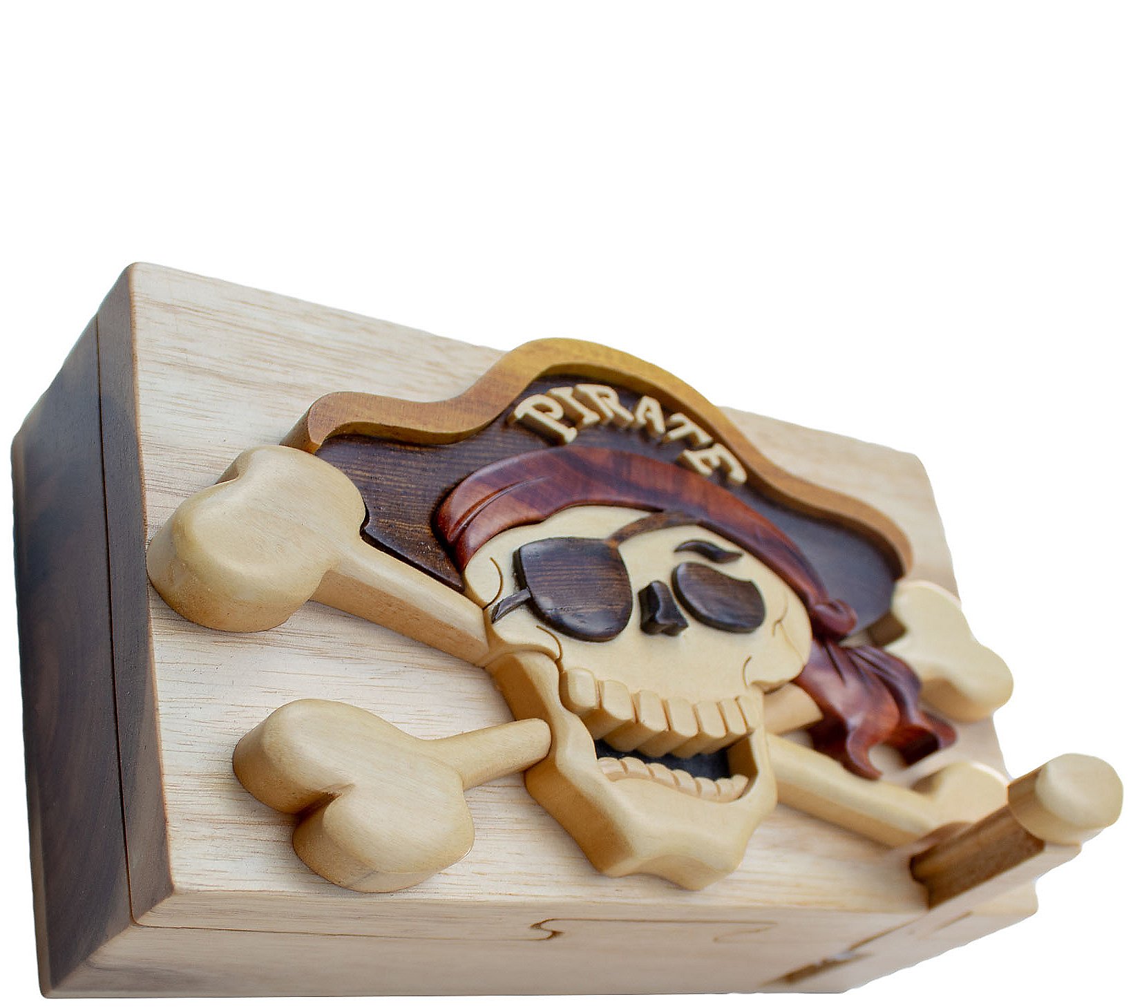 Carver Dan's Pirate Puzzle Box with Magnet Closures