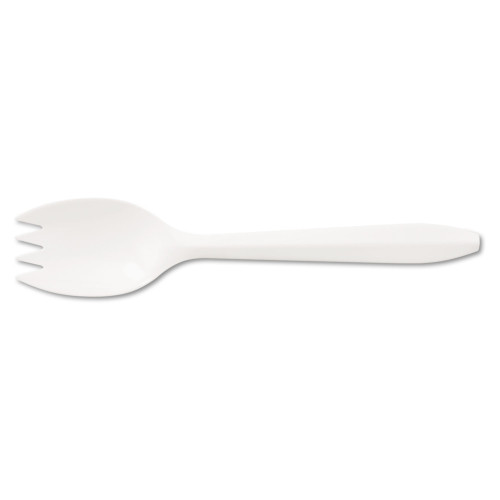 Boardwalk Mediumweight Polypropylene Cutlery， Spork， White， 1000/Carton