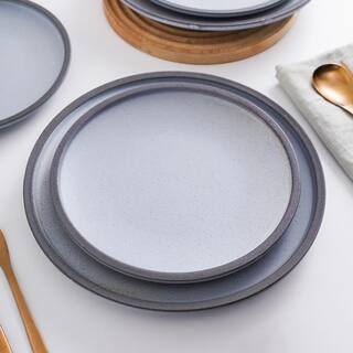 STONE LAIN Stone Lain Tina 32-Piece Dinnerware Set Stoneware Service For 8 Blue and Grey BLB0666-B020002