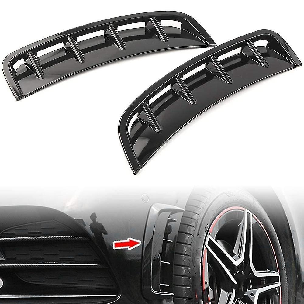 Black Front Wheel Side Air Vent Canards Trim Decoration For A-class W177 A200 A250 A220 A35 Amg 201