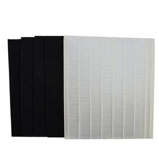 LifeSupplyUSA 16.13x18.9x1 3 Replacement HEPA and 12 Carbon Pre-Filters Set Fits Size 25 WinixP450 B451 Air Purifiers 3ER485