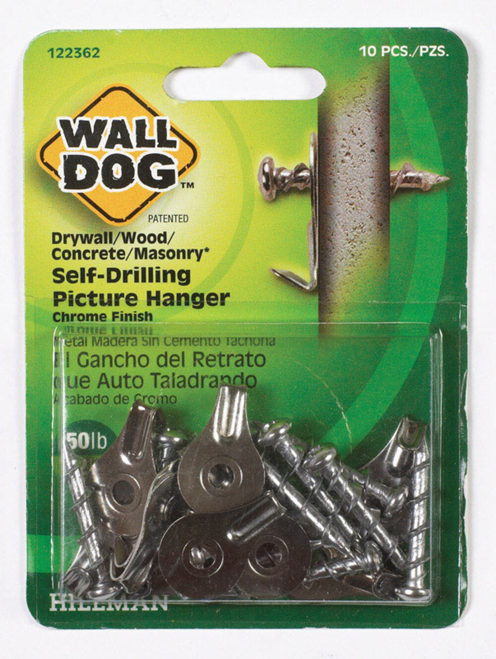 WALLDOG HANGER CHRM 10PK