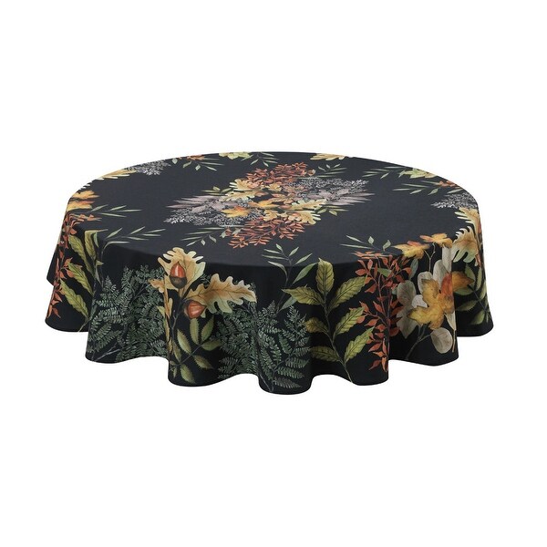 Laural Home Sophisticated Autumn 70 in Round Tablecloth